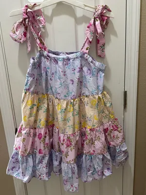 LOVESHACKFANCY x TARGET Jeanne Mixed Floral Mini Dress XL thumbnail 14