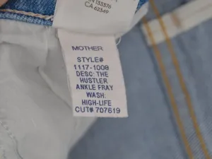 Mother The Hustler Ankle Fray Jeans Raw Hem in Grasping At Straws Blue Womens 30 thumbnail 10