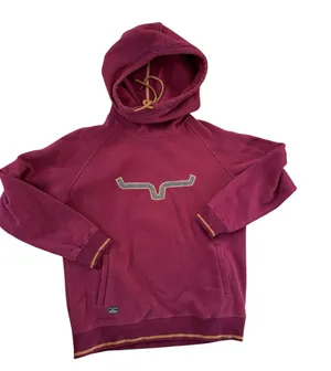 Kimes Ranch Women's Two Scoops Hoodie Women’s Sz L Red Berry Cowl Neck Logo thumbnail 1