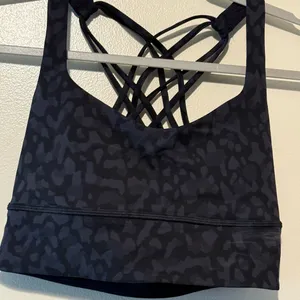 Lululemon Athletica Black Patterned Sports Bra thumbnail 1