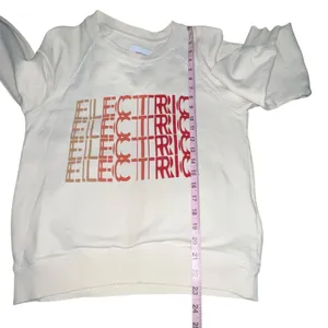 Current/Elliott Womens Top Electric Crewneck Graphic Sweatshirt‎ Size 0 Ivory thumbnail 5