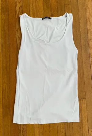 Zara white tank top thumbnail 1
