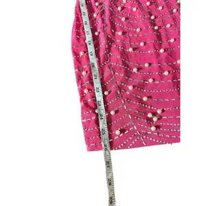 Women's Bodycon Super Pearly Pink Lace Dress thumbnail 4