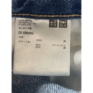 Uniqlo Women's Blue High Waisted Medium Wash Wide Straight Denim Jeans Size 22 thumbnail 6