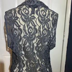 INC Slate Gray Lacy Vest Top Silver Size XL thumbnail 6