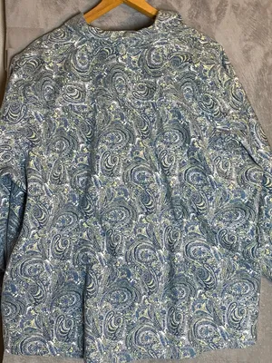 Charter Club Paisley Button Up Long Sleeve Earthy Size 24W Boho Career Modest‎ thumbnail 7