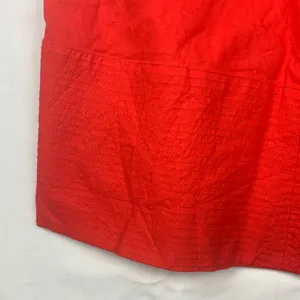 FARM Rio size medium linen Bold Red cut out midi dress knot thumbnail 7