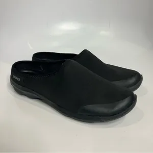Crocs duet busy day 2.0 Satya mule flat black women’s size 7 casual minimalist‎ thumbnail 2