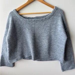 Free People Ever Cozy Pullover‎ Gray Sweater Relaxed Fit Size Medium thumbnail 7
