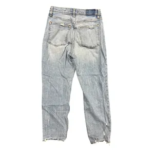 Abercrombie & Fitch Ultra High Rise Mom Jeans Light Wash Distressed Blue 29/8R thumbnail 4