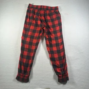 Aerie Women’s Small Red Black Buffalo Plaid Pajama Lounge Jogger Pants thumbnail 6