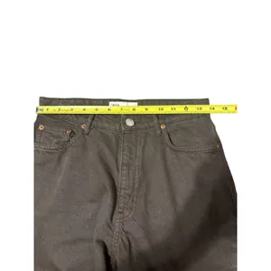 Zara High Rise Straight Leg Jeans Size 4 Brown Taupe Signature Denim thumbnail 3