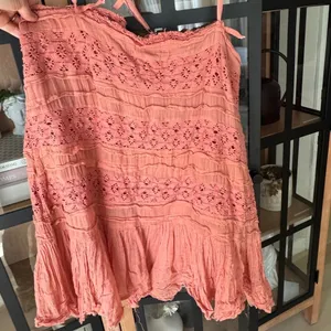 Free People Shailee Slip mini Dress Copper Rose embroidered ruffle square neck thumbnail 10
