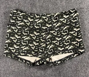FLEO Halloween Bats Black & White Shorts Women's Size S Workout Gym Athleisure thumbnail 1
