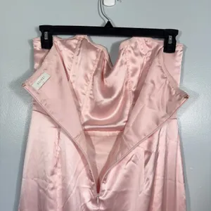 Meshki Alanis Strapless Maxi Dress Gown Cowl Neck Blush Pink Wedding Guest XXL thumbnail 7