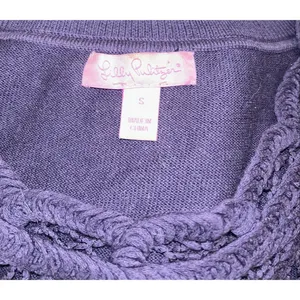 Women’s Navy Blue Lilly Pulitzer Crochet Top Size S thumbnail 3