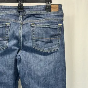 American Eagle Original Boot Jeans Women's  8 Short Bootcut Dark Wash Fade Boho thumbnail 5