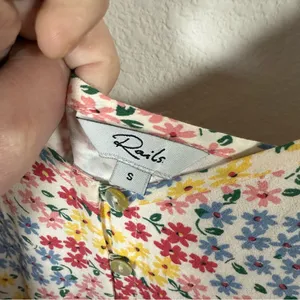 Rails Frida Floral Ruffle Midi Dress in Multicolor Flower Meadow Size S thumbnail 10