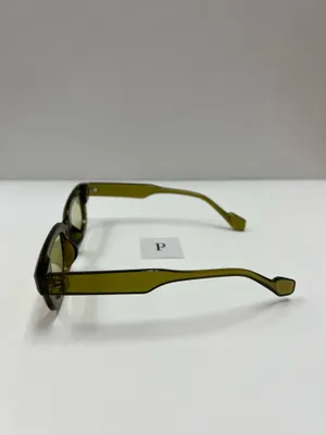 Retro Olive Green sunglasses / rectangle retro green sunglasses thumbnail 3