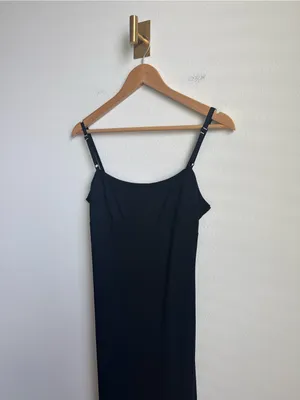Vintage City Triangles Black Rhinestone Strap Maxi Dress Y2K Small thumbnail 4