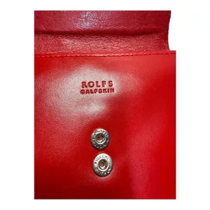 Vintage Rolfs Red Calfskin Leather Wallet | Coin Purse | Snap Closure thumbnail 10