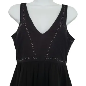 Vintage Abercrombie & Fitch Mini Dress Womens XS Black Beaded Y2K thumbnail 3