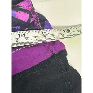 Xersion Black Athletic Capri Leggings Purple Drawstring Size Large thumbnail 5