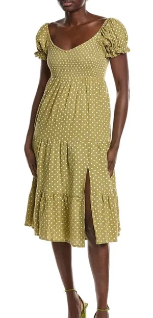 OPT Tuckernuck Lanna Polka Dot Midi Dress thumbnail 1