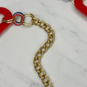 Vintage Red White Blue Plastic Chain Belt Medium/Large (M/L) ✨ thumbnail 12