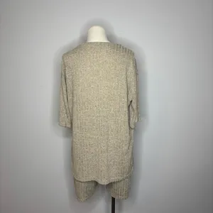 Ekouaer - Khaki Knit Pajamas Top thumbnail 4