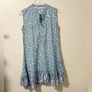 RO’S GARDEN Astrid Dress Printed Flounce‎ Tunic Geometric Floral Small thumbnail 4