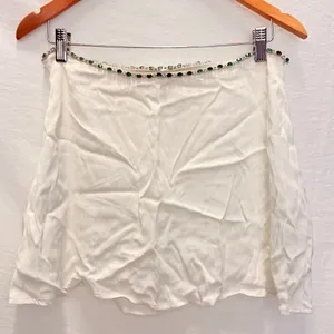 Meshki White Satin Embellish Lined Skirt Medium‎ Coquette Old Money Europe thumbnail 2