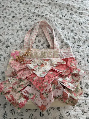 Handmade Bag With Handkerchief “Dance” Lover Tote Canvas Bag thumbnail 5
