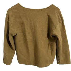 Texture‎ & Thread Madewell Olive Green Ribbed Knit Tie Front Top thumbnail 3
