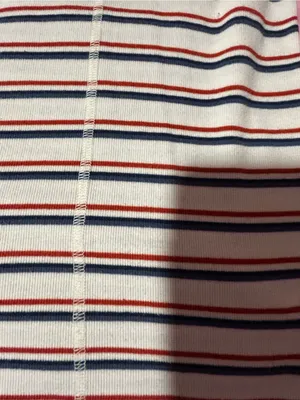 Universal Threads Striped Racerback Tank Top in Cream with Navy & Red Stripes thumbnail 4