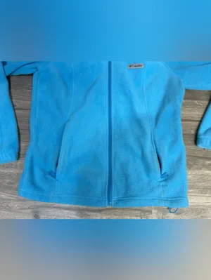 Columbia Women’s M Turquoise Blue Full Zip Fleece Jacket Zip Pockets Outdoor thumbnail 10