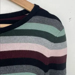 Vince Camuto Multicolor Striped Pullover Sweater size Large thumbnail 6
