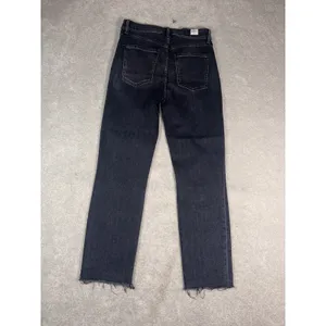 Frank & Eileen Jeans Women 29 Derry High Rise Made in USA Gray Wash Raw Hem EUC thumbnail 9