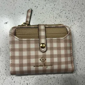Tan and cream wallet thumbnail 1