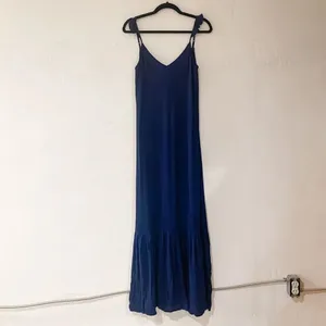 Line & Dot Vella Frill Maxi Dress in Navy Blue Small thumbnail 2