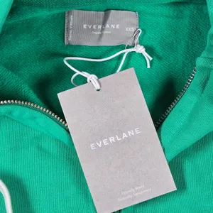 Everlane Organic Cotton Full Zip Hoodie Bright Jade Green Size‎ XXS Cropped thumbnail 3