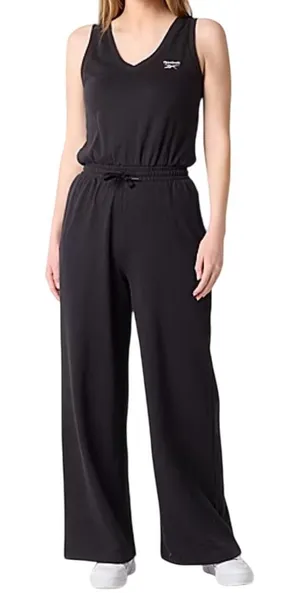 Reebok Identity Romper‎ Women's Size M Black Sleeveless Training Jumpsuit Sporty thumbnail 1