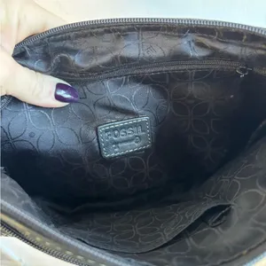 Fossil Black Pebble Leather‎ Crossbody Purse thumbnail 7