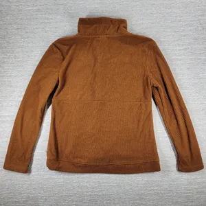 Avalanche Fleece Womens Small Rust Brown Quarter Zip Textured Pullover Top thumbnail 12