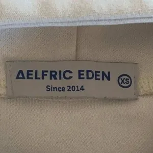 Aelfric Eden Starcore Pink Towel Embroidery Oversized Hoodie Cream XS Y2K‎ thumbnail 2