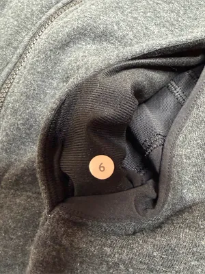 Lululemon &Go Take Off Fleece Jacket Heathered Black Gray 6 W4I61S Activewear thumbnail 9