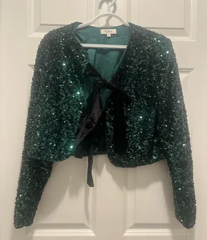 Avara Sequin sweater Green Size M thumbnail 1
