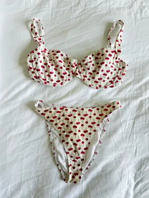 Abercrombie & Fitch curve love ruched underwire top and mid rise bikini bottoms thumbnail 6