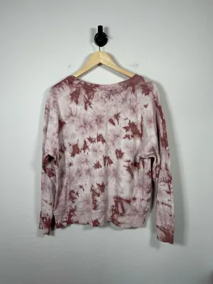 Athleta Sundown Tie Dye Sweatshirt Palermo Pink Crystal Dye Size L thumbnail 12
