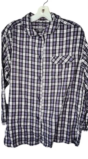 Sleep Sense Flannel Pajamas‎ Purple thumbnail 1